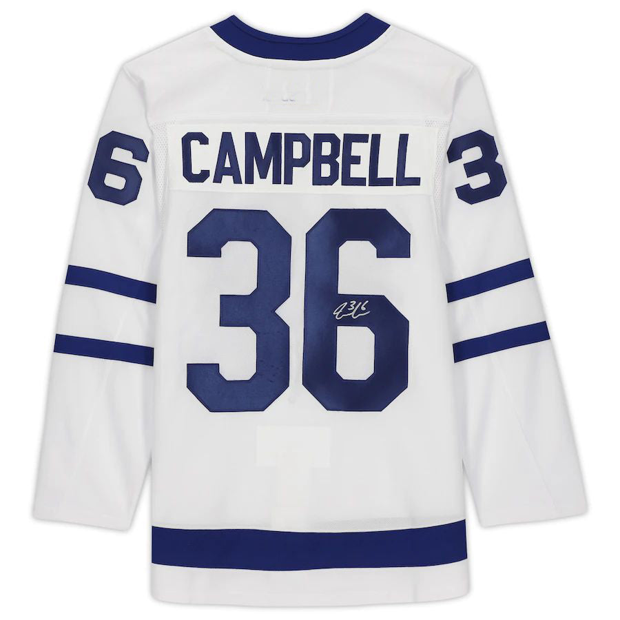 T.Maple Leafs #36 Jack Campbell Supporters Authentic Autographed Jersey White Stitched American Hockey Jerseys