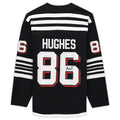 NJ.Devils #86 Jack Hughes Supporters Authentic Autographed Alternate Breakaway Jersey Black Stitched American Hockey Jerseys