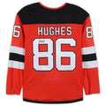 NJ.Devils #86 Jack Hughes Supporters Authentic Autographed Breakaway Jersey Red Stitched American Hockey Jerseys