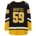 P.Penguins #59 Jake Guentzel Supporters Authentic Autographed Breakaway 2021 Alternate Jersey Black Stitched American Hockey Jerseys