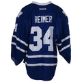 T.Maple Leafs #34 James Reimer Supporters Authentic Game-Used from the 2015-16 Season Blue Stitched American Hockey Jerseys