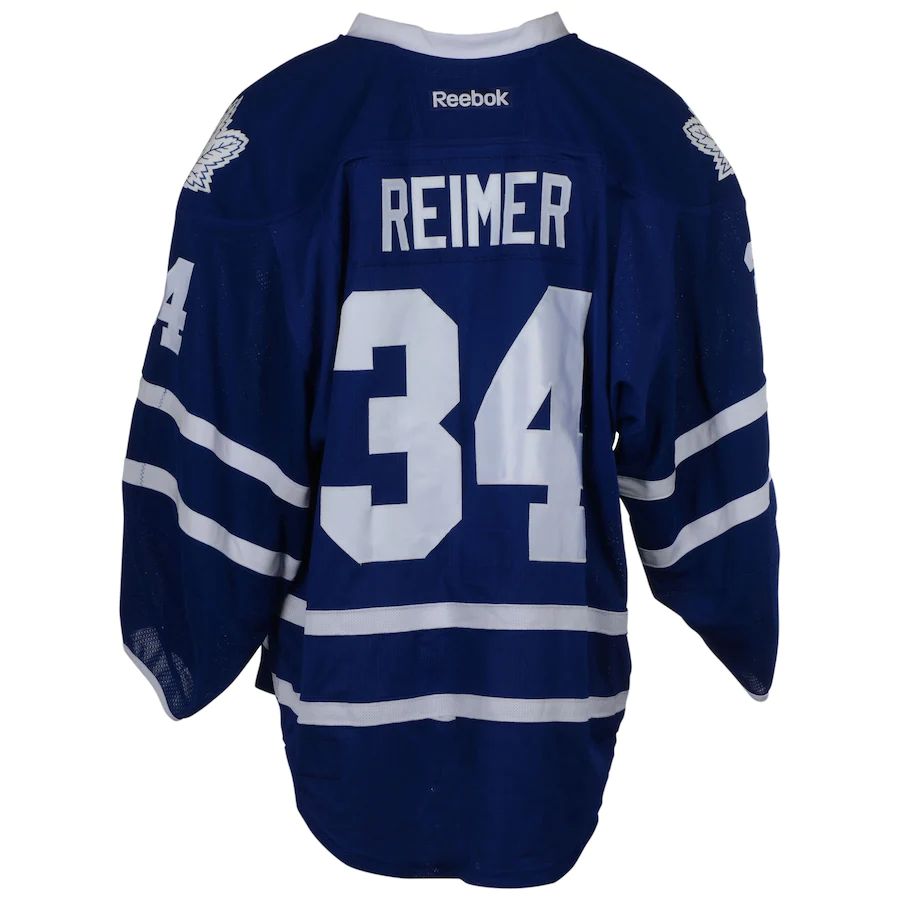 T.Maple Leafs #34 James Reimer Supporters Authentic Game-Used from the 2015-16 Season Blue Stitched American Hockey Jerseys