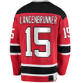 NJ.Devils #15 Jamie Langenbrunner Supporters Branded Premier Breakaway Retired Player Jersey Red Stitched American Hockey Jerseys
