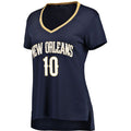NO.Pelicans #10 Jaxson Hayes Supporters Branded Women's Fast Break Replica Jersey Navy Icon Edition Stitched American Basketball Jersey