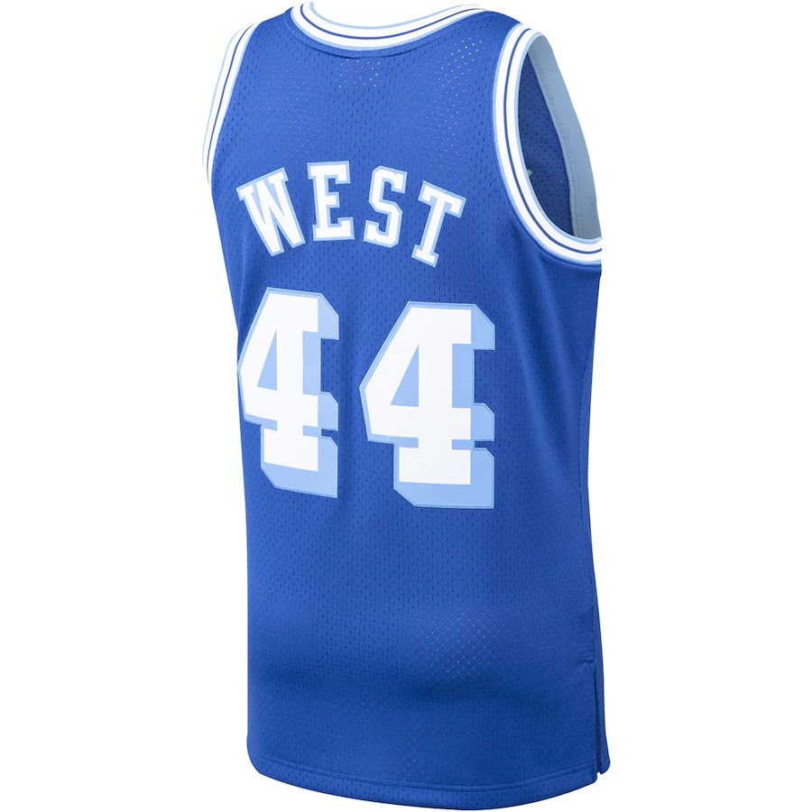 LA.Lakers #44 Jerry West Mitchell & Ness Hardwood Classics 1960-61 Swingman Jersey Royal Stitched American Basketball Jersey