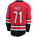 C.Hurricanes #71 Jesper Fast Supporters Branded Home Breakaway Jersey Red Stitched American Hockey Jerseys