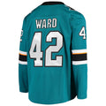 SJ.Sharks #42 Joel Ward Supporters Branded Breakaway Home Player Jersey Teal Stitched American Hockey Jerseys