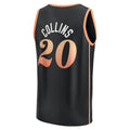A.Hawks #20 John Collins Supporters Branded 2022-23 Fastbreak Jersey City Edition Black Stitched American Basketball Jersey