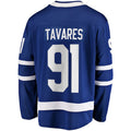 T.Maple Leafs #91 John Tavares Supporters Branded Home Captain Premier Breakaway Player Jersey Blue Stitched American Hockey Jerseys