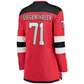 NJ.Devils #71 Jonas Siegenthaler Supporters Branded Home Breakaway Player Jersey Red Stitched American Hockey Jerseys