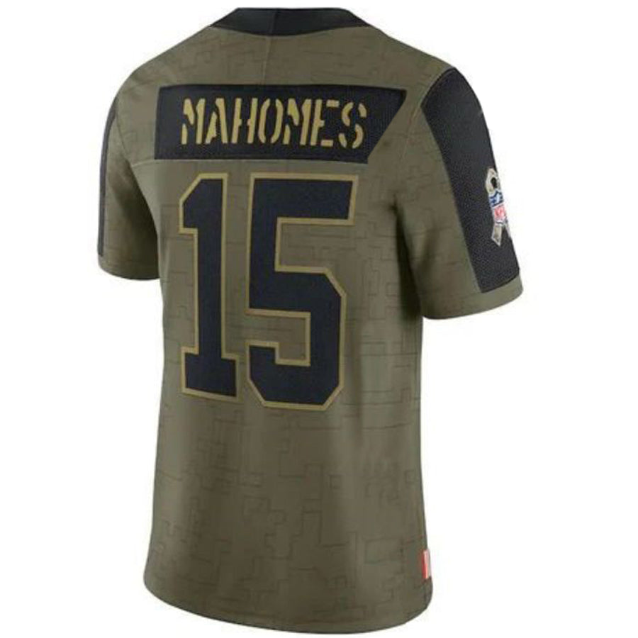 Custom #15 Olive KC Football Shirt Top
