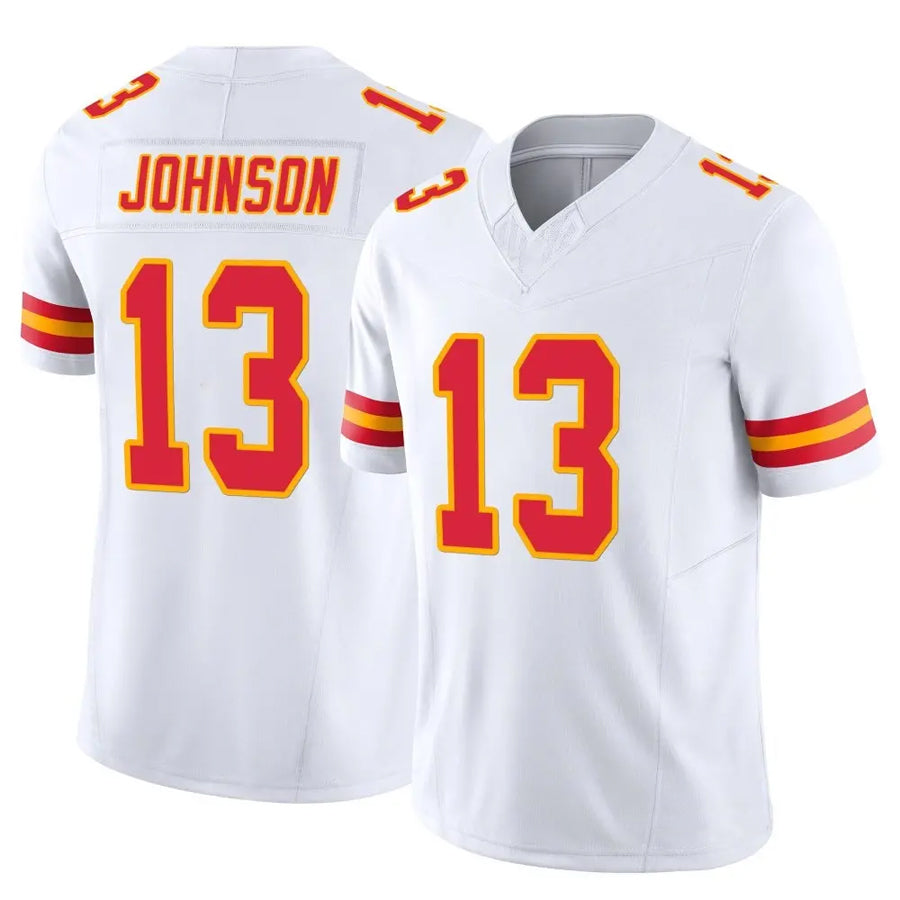 Custom #13 White KC Football Shirt Top