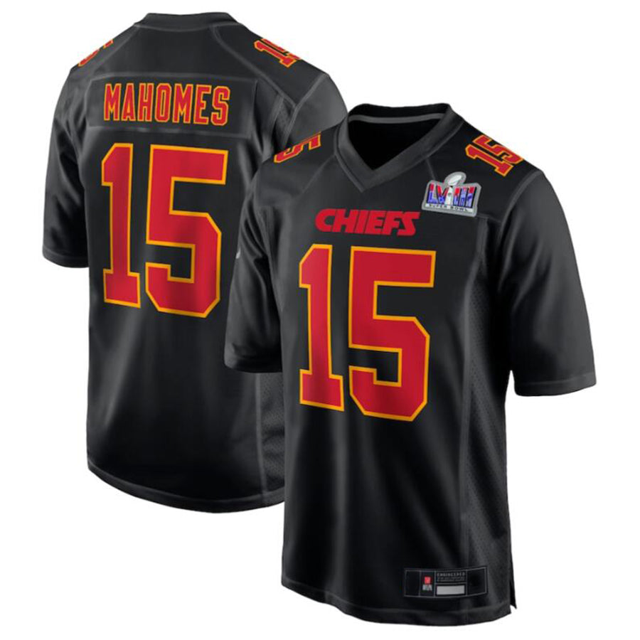 Custom #15 Black KC Football Shirt Top