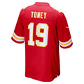 Custom #19 Red KC Football Shirt Top