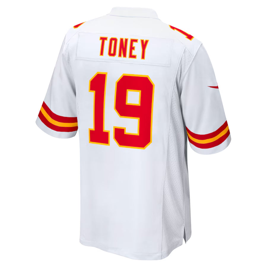 Custom #19 White KC Football Shirt Top