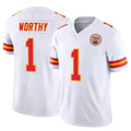 Custom #1 White KC Football Shirt Top