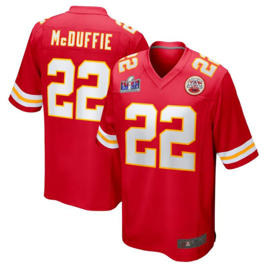 Custom #22 Red KC Football Shirt Top