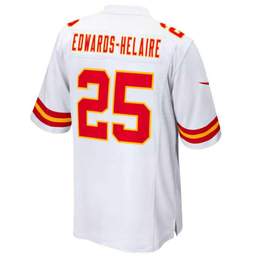 Custom #25 White KC Football Shirt Top