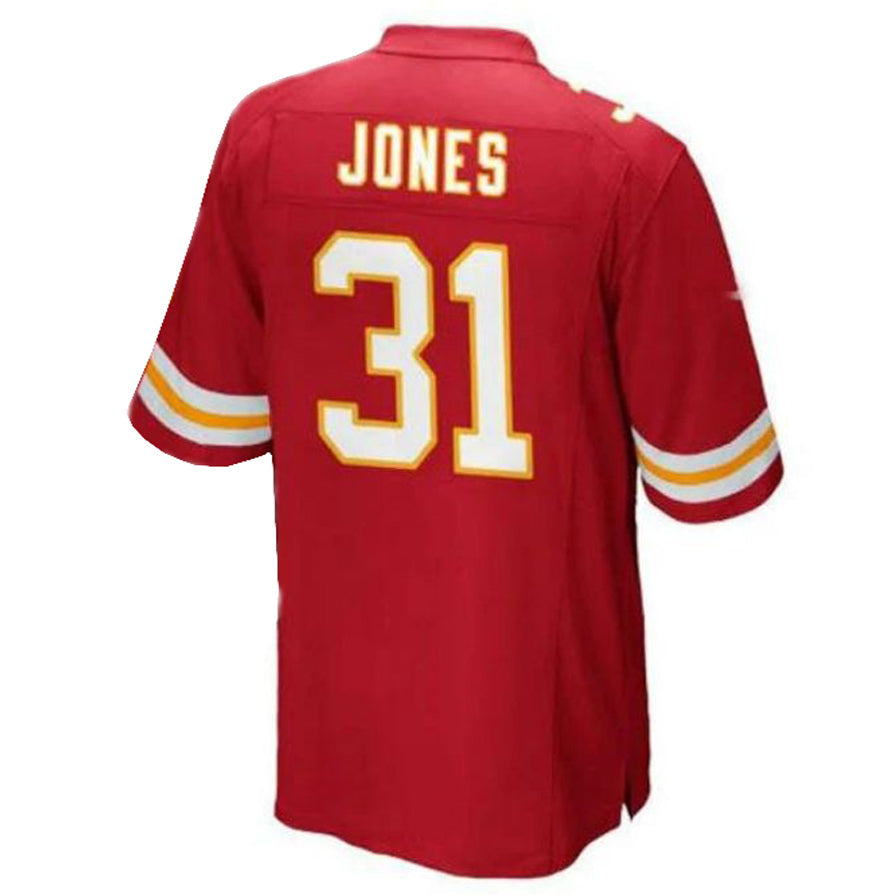 Custom #31 Red KC Football Shirt Top