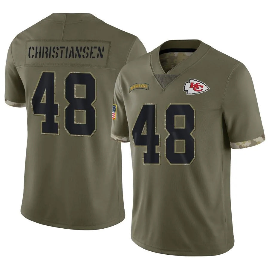 Custom #48 Olive KC Football Shirt Top