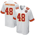 Custom #48 White KC Football Shirt Top