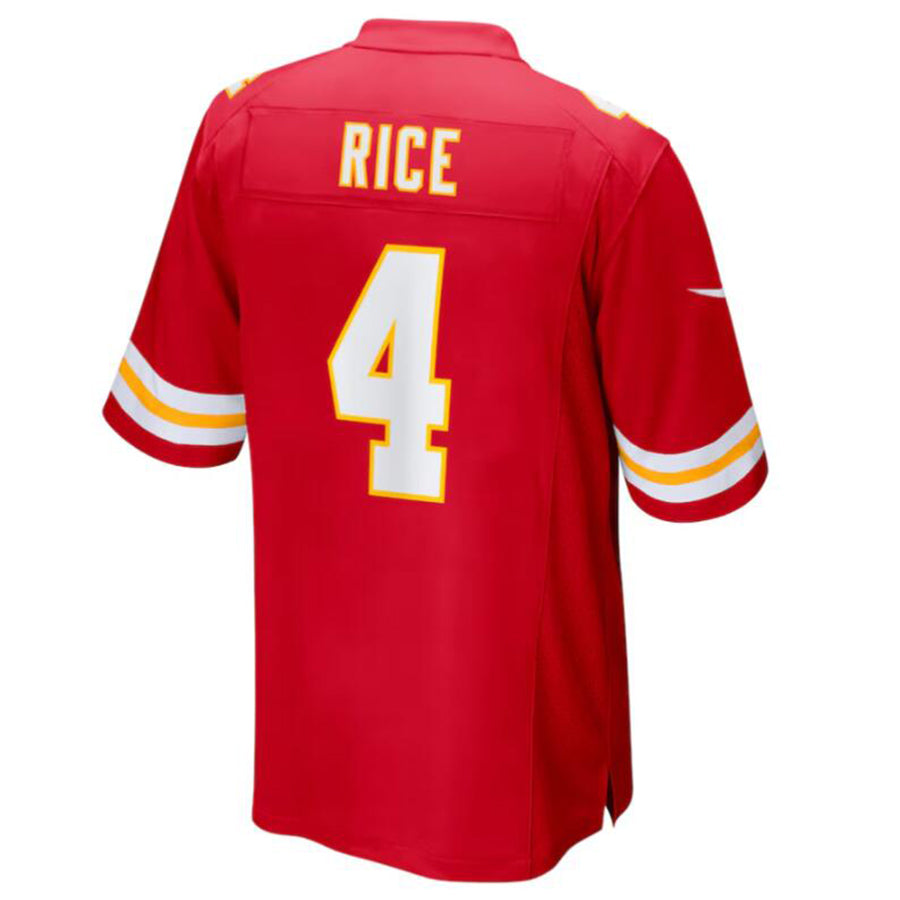 Custom #4 Red KC Football Shirt Top
