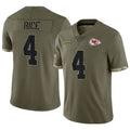 Custom #4 Olive KC Football Shirt Top
