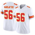 Custom #56 White KC Football Shirt Top