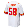 Custom #58 White KC Football Shirt Top