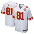Custom #81 White KC Football Shirt Top