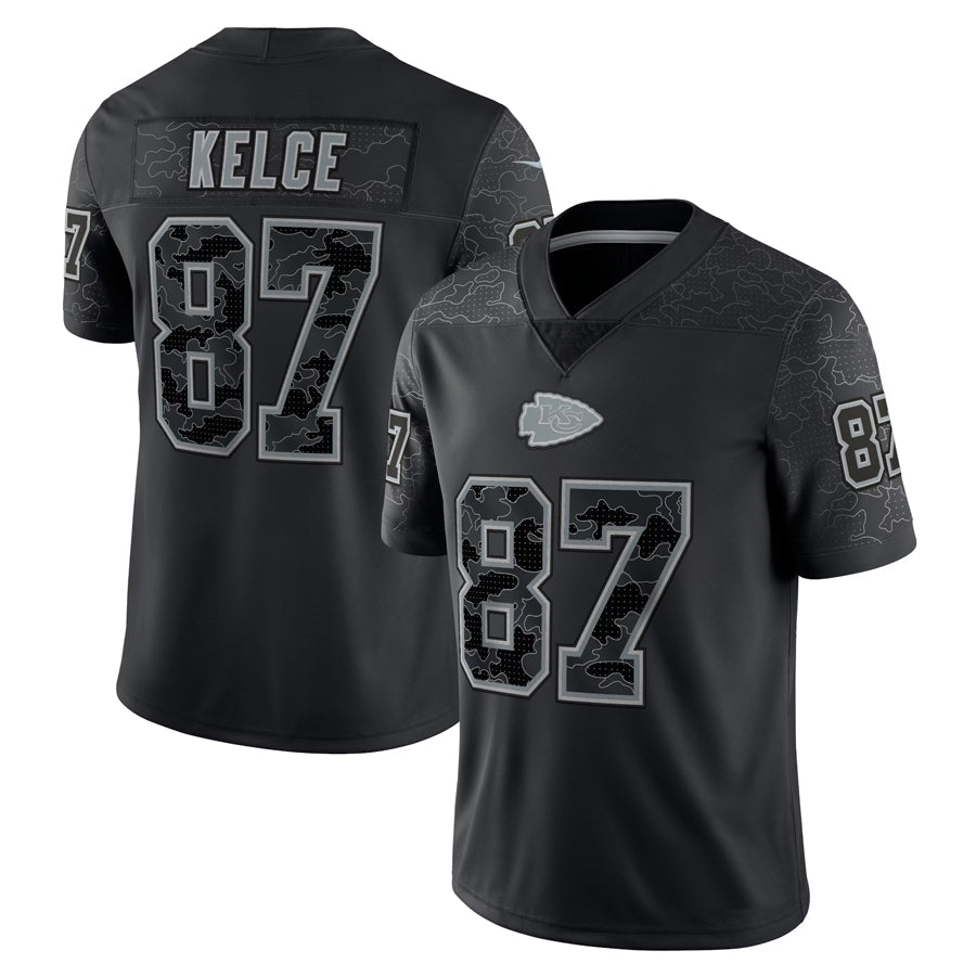 Custom #87 Black KC Football Shirt Top