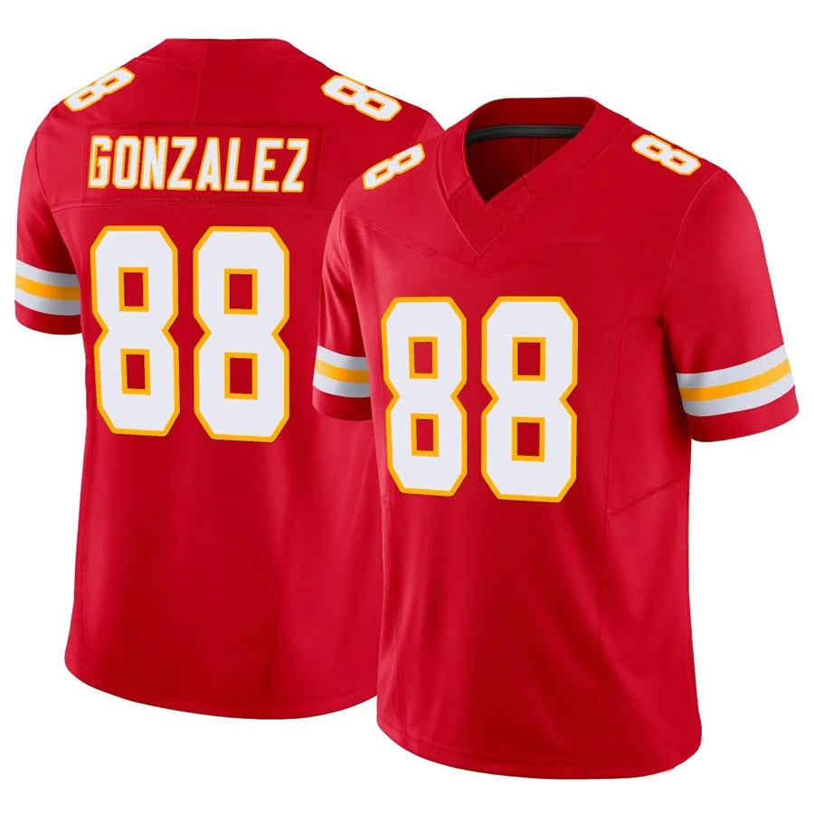 Custom #88 Red KC Football Shirt Top