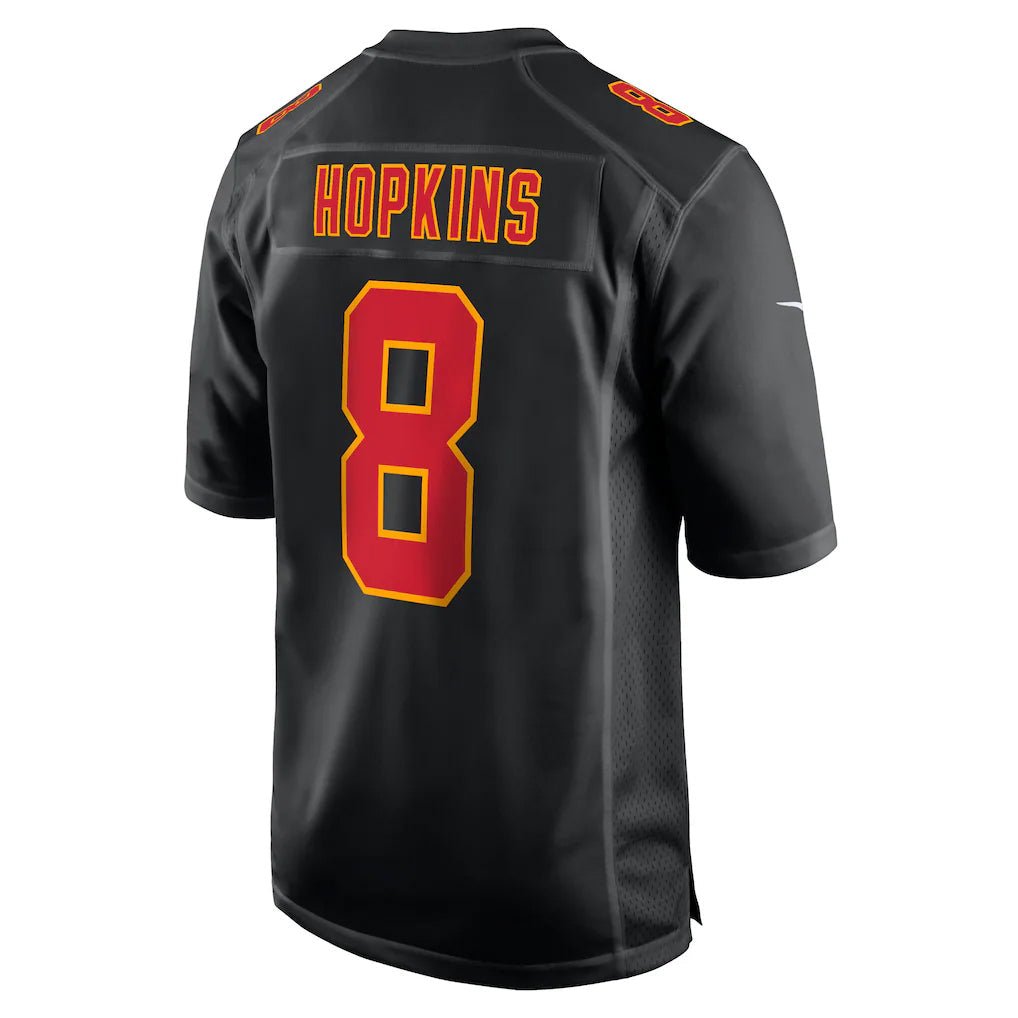 Custom #8 Carbon Black KC Football Shirt Top