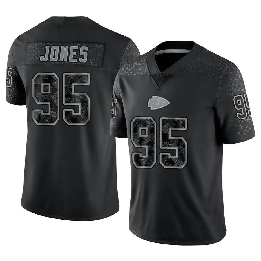 Custom #95 Black KC Football Shirt Top