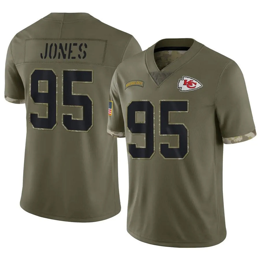 Custom #95 Olive KC Football Shirt Top