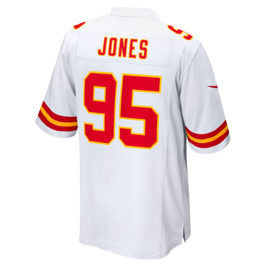 Custom #95 White KC Football Shirt Top