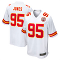 Custom #95 White KC Football Shirt Top