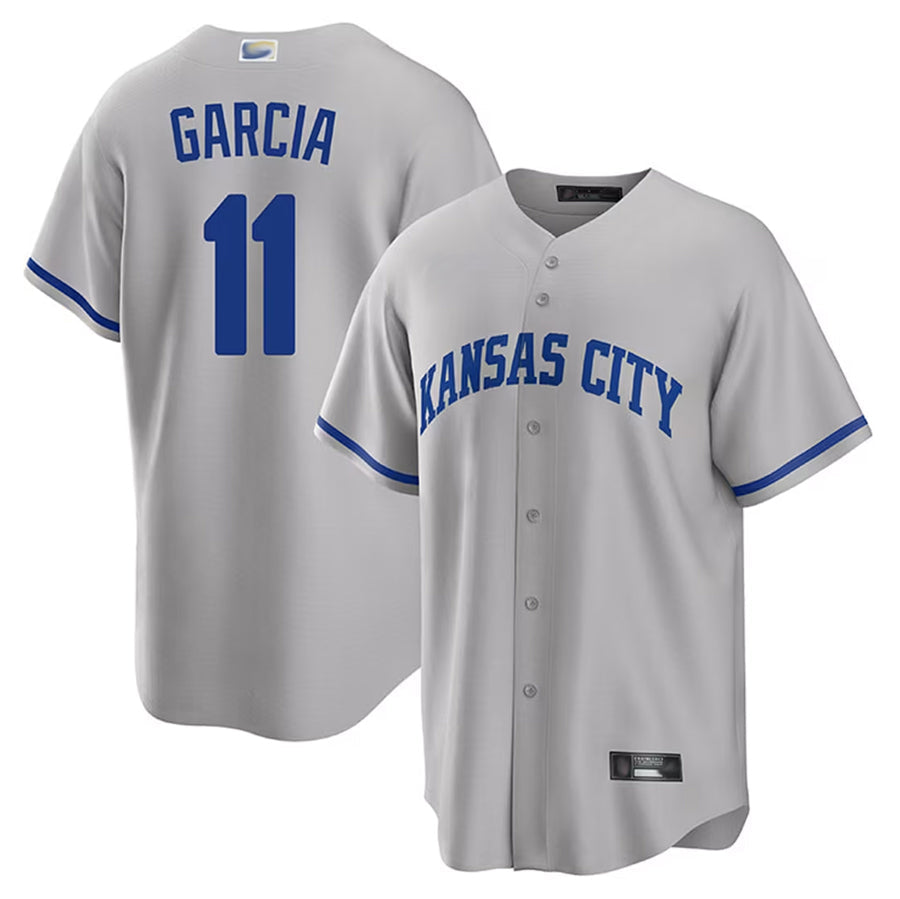 Custom #11 Gray KC Baseball Shirt Top