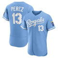 Custom #13 Light Blue KC Baseball Shirt Top