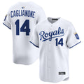 Custom #14 White KC Baseball Shirt Top