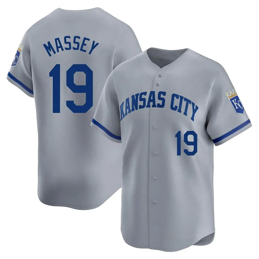 Custom #19 Gray KC Baseball Shirt Top
