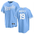 Custom #19 Light Blue KC Baseball Shirt Top