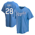 Custom #28 Light Blue KC Baseball Shirt Top