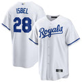 Custom #28 White KC Baseball Shirt Top
