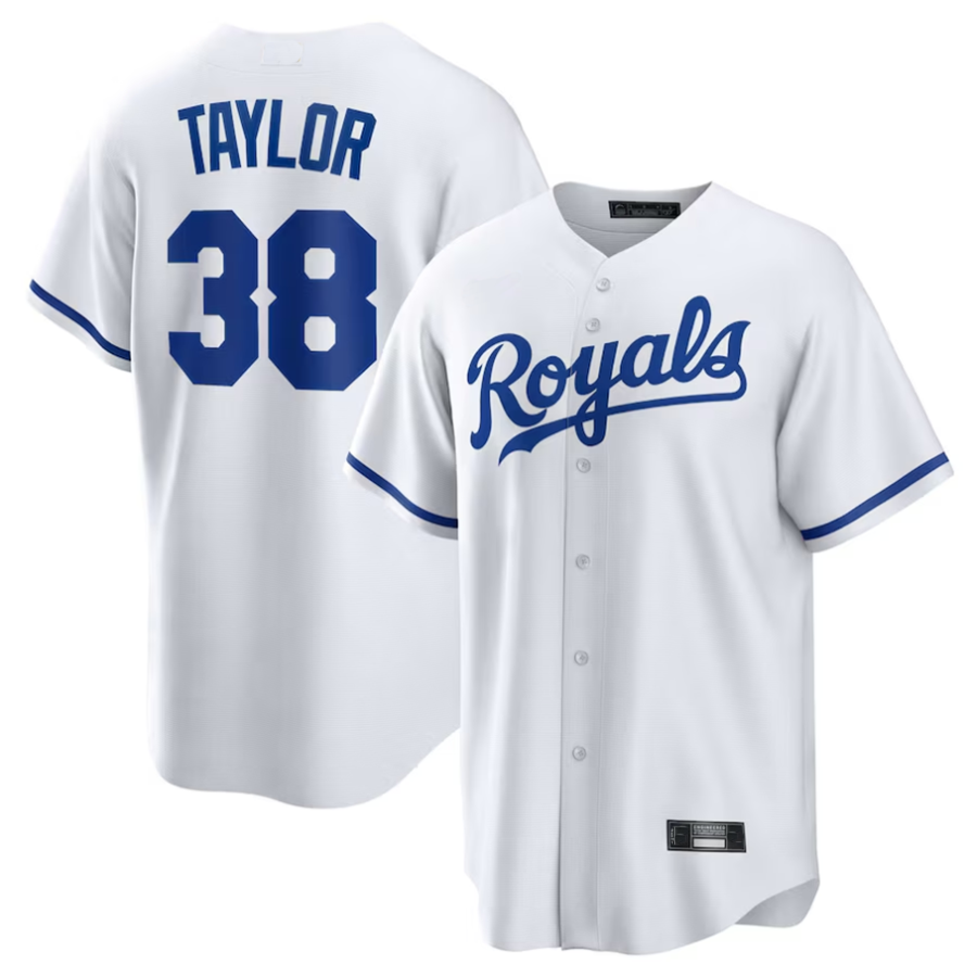 Custom #38 White KC Baseball Shirt Top