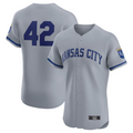 Custom #42 White KC Baseball Shirt Top
