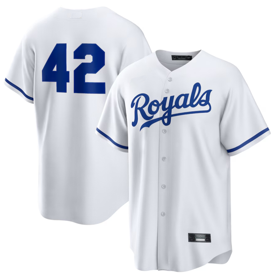 Custom #42 Gray KC Baseball Shirt Top