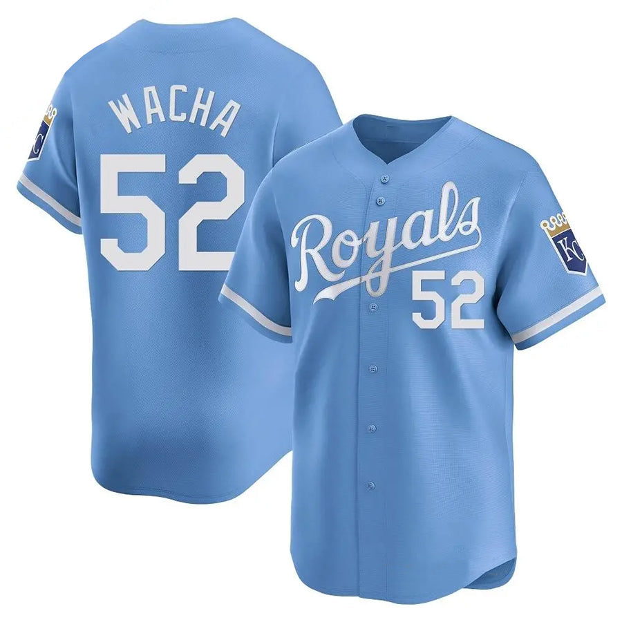 Custom #52 Light Blue KC Baseball Shirt Top