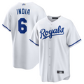 Custom #6 White KC Baseball Shirt Top