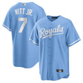 Custom #7 Light Blue KC Baseball Shirt Top